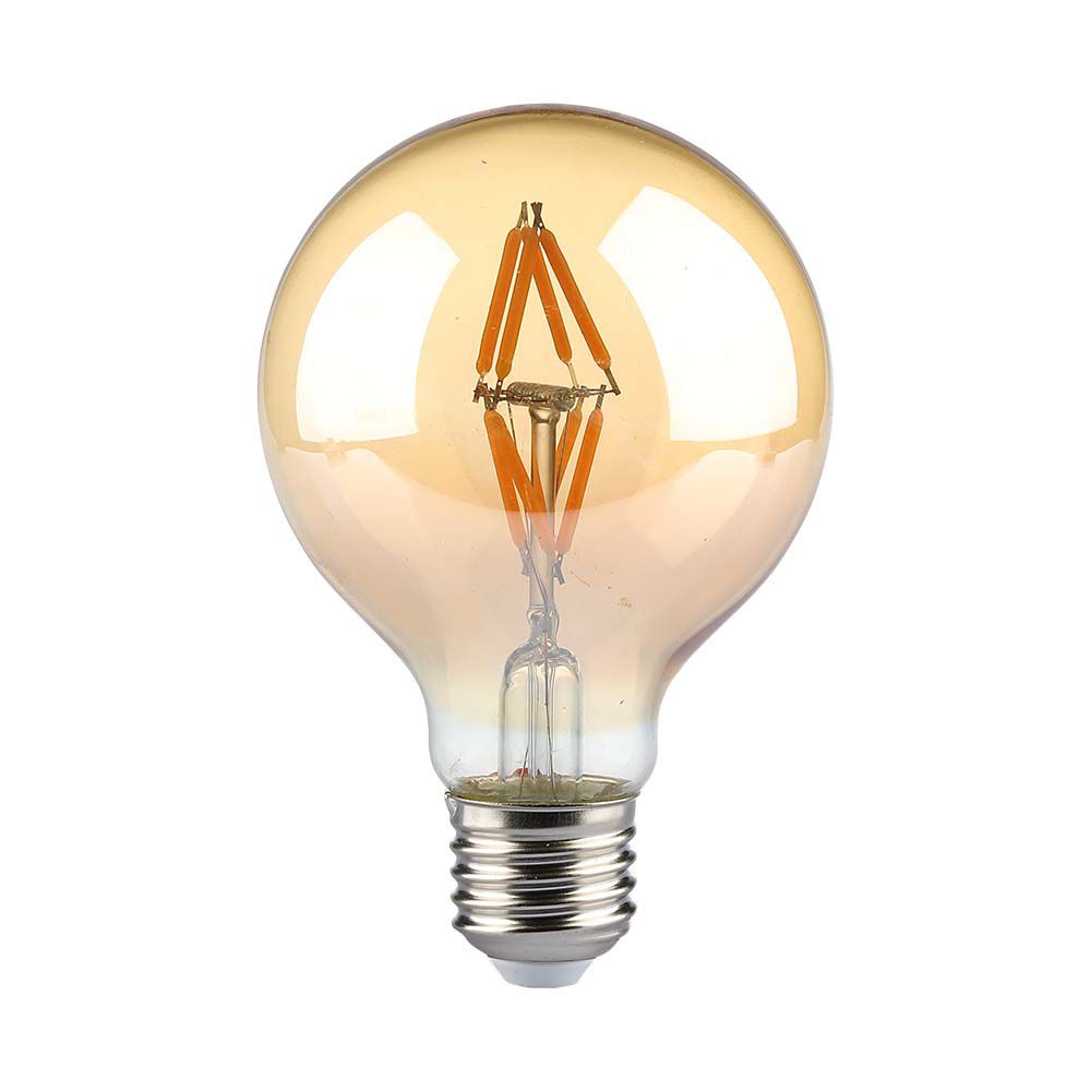 4W G80 Żarówka LED Filament / Klosz Bursztynowy / Barwa:2200K / Trzonek:E27
