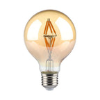 4W G80 Żarówka LED Filament / Klosz Bursztynowy / Barwa:2200K / Trzonek:E27