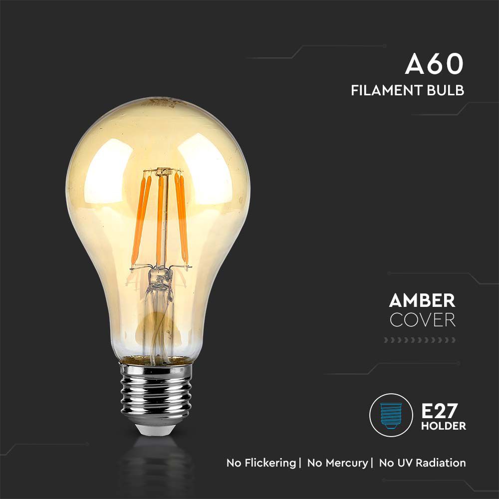10W A67 Żarówka LED Filament / Klosz: Bursztynowy / Barwa:2200K / Trzonek:E27