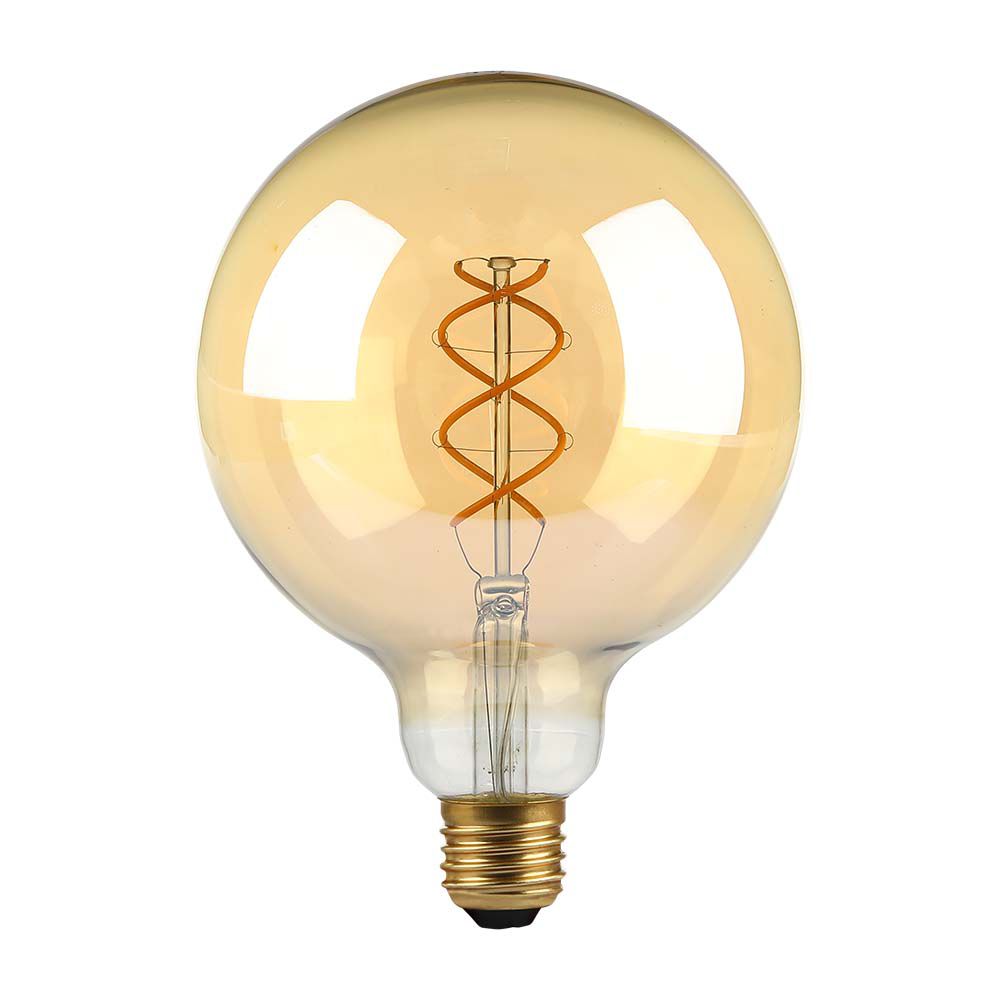 5W G125 Żarówka LED Filament Globe / Barwa:1800K / Klosz: Bursztynowy / Trzonek: E27