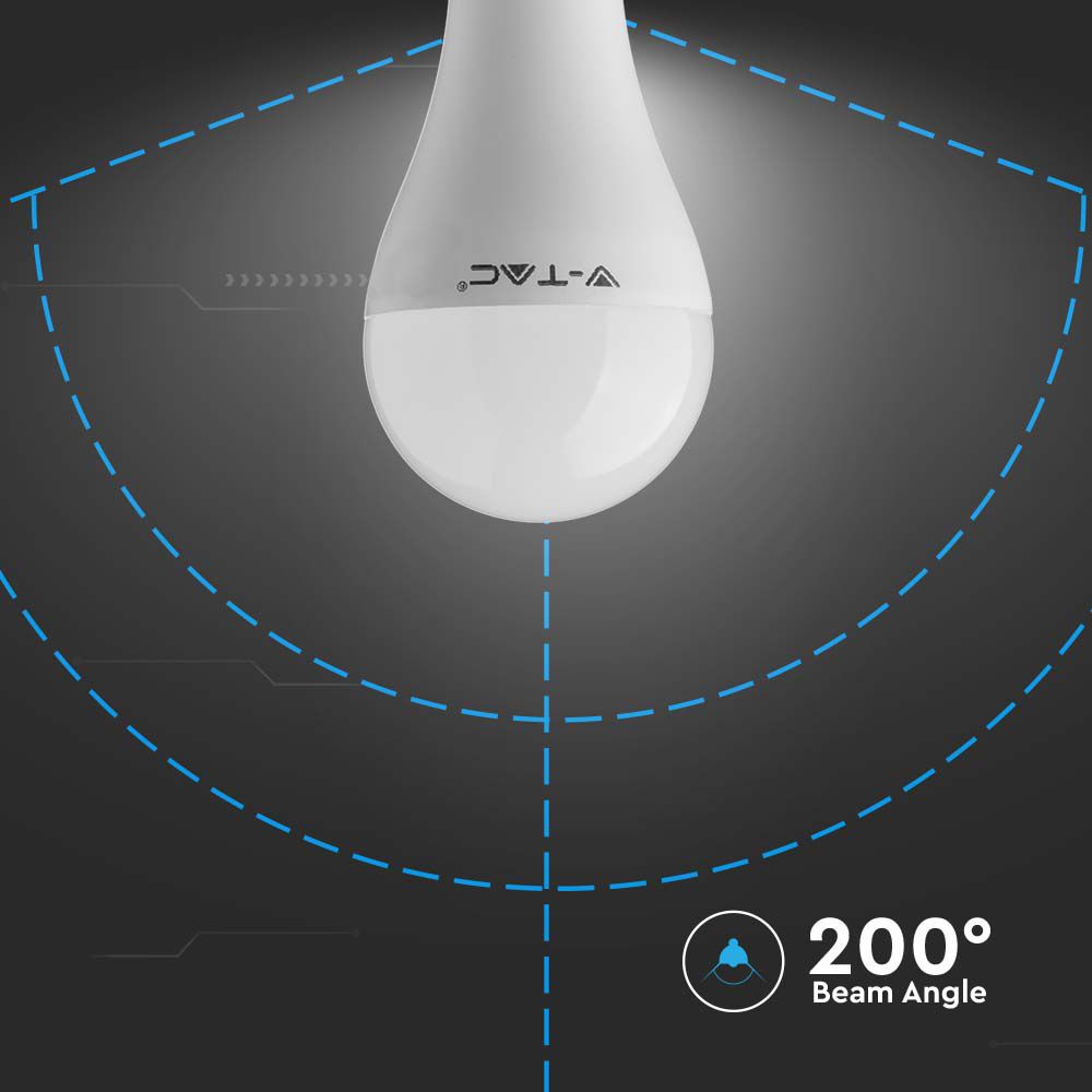 15W A65 Żarówka LED / Barwa:3000K / Trzonek:B22 / Kąt 200'D