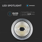 12W AR111 LED SPOTLIGHT / Barwa:4000K / Trzonek:GU10 / Ściemniana