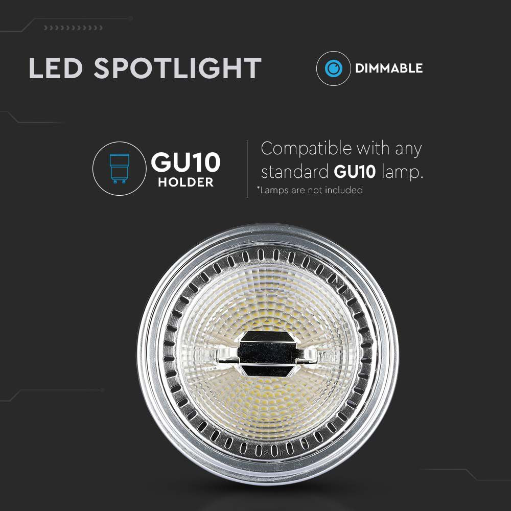 12W AR111 LED SPOTLIGHT / Barwa:4000K / Trzonek:GU10 / Ściemniana
