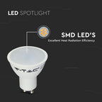 4.5W Żarówka LED / Klosz: Mleczny / Barwa:4000K / Trzonek:GU10 / Opakowanie: 3szt.