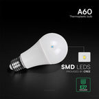 10.5W A60 Żarówka LED / Chip CREE / Barwa:6500K / Trzonek:E27 / 6 Lat gwarancji