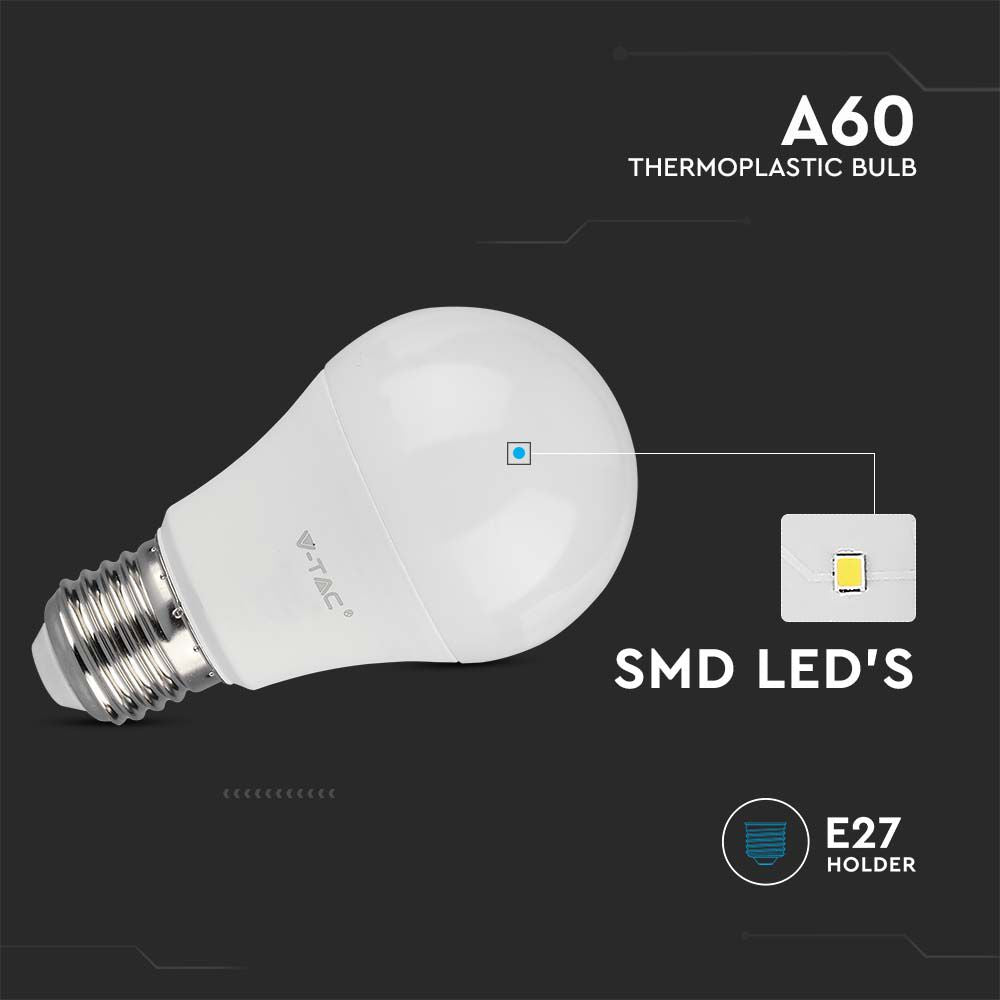 10.5W A60 Żarówka LED / Barwa:3000K / Trzonek:E27 / Opakowanie: 3szt.