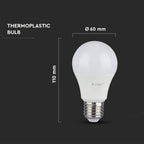 10.5W A60 Żarówka LED / Barwa:6400K / Trzonek:E27 / Opakowanie: 3szt.