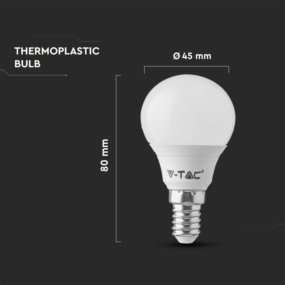 4.5W P45 Żarówka LED / Barwa:3000K / Opakowanie: 3szt. / Trzonek: E14