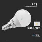 4.5W P45 Żarówka LED / Barwa:6400K/ Opakowanie: 3szt. / Trzonek: E14