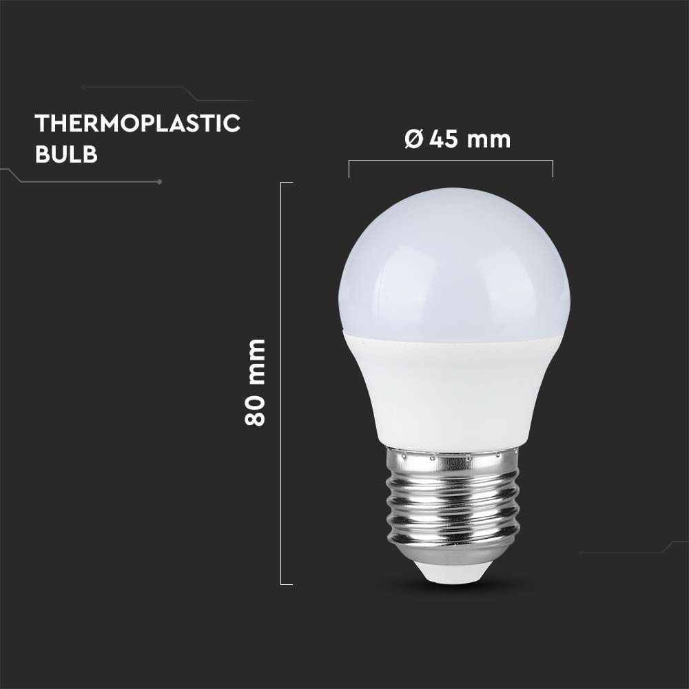 4.5W Żarówka LED G45 / Barwa:3000K / Trzonek:E27