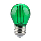 2W G45 Żarówka LED Filament / Zielony / Trzonek:E27
