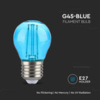 2W G45 Żarówka LED Filament / Niebieski / Trzonek:E27