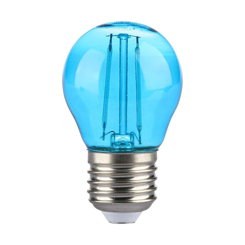 2W G45 Żarówka LED Filament / Niebieski / Trzonek:E27