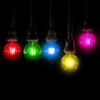 2W G45 Żarówka LED Filament / Czerwony / Trzonek:E27