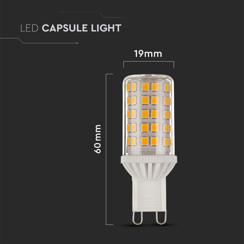 4.5W G9 Żarówka LED / Barwa:3000K / Ściemniana / Trzonek: G9