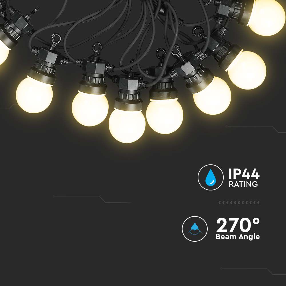 0.5W Girlanda LED / Długość: 10mb / Ilość żarówek: 20x0,5 / Barwa:3000K