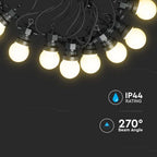 0.5W Girlanda LED / Długość: 10mb / Ilość żarówek: 20x0,5 / Barwa:3000K