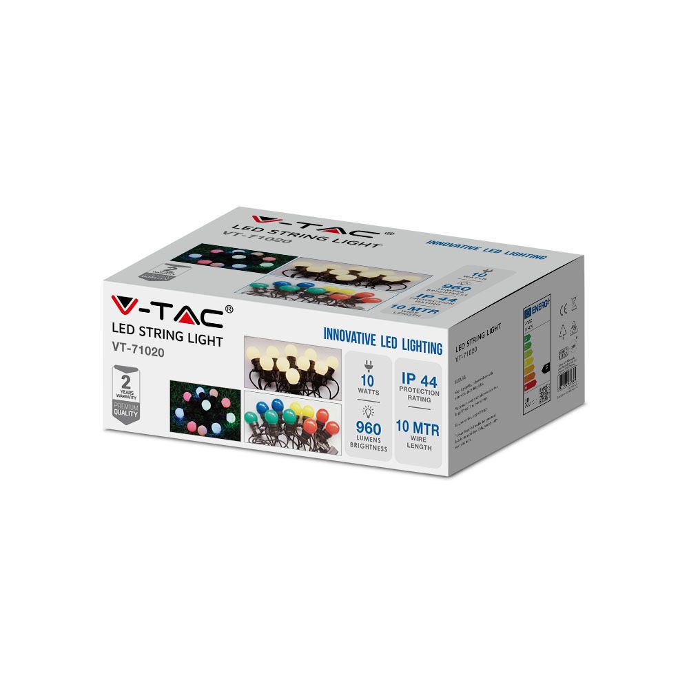10W Girlanda LED / Długość: 10mb / Ilość żarówek: 20x0,5 / Barwa:6000K