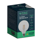 12.5W G125 Żarówka LED Filament / Klosz Transparentny / Barwa:4000K / Trzonek:E27