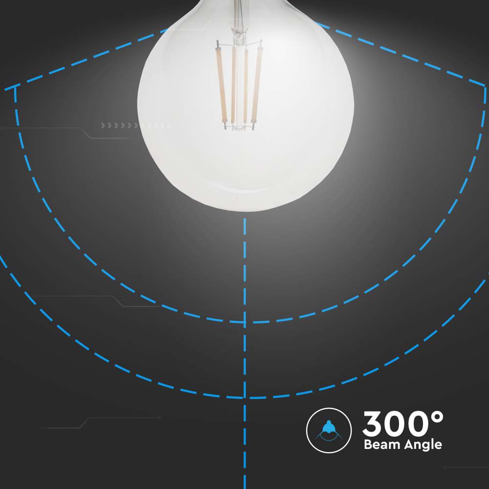 12.5W G125 Żarówka LED Filament / Klosz Transparentny / Barwa:4000K / Trzonek:E27