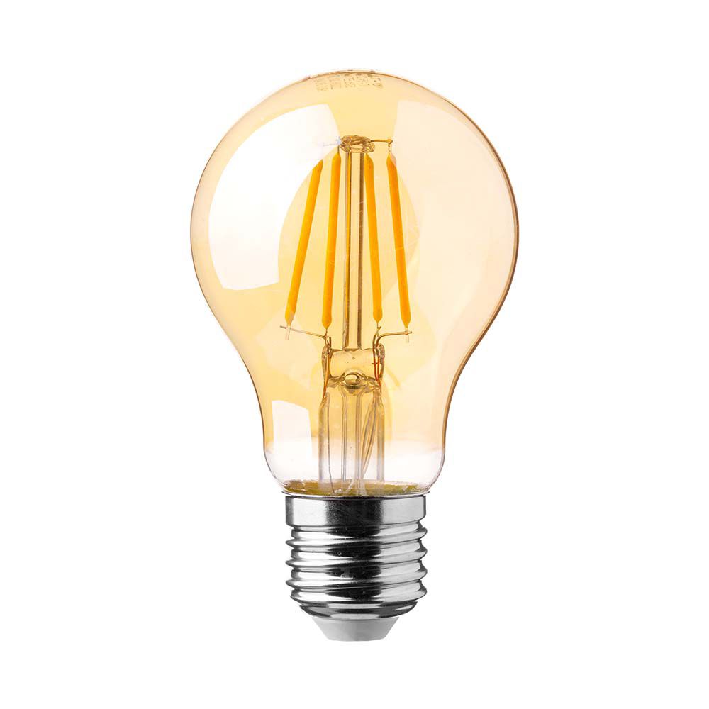 12W A70 Żarówka LED Filament / Klosz Bursztynowy / Barwa:2200K / Trzonek:E27