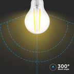 VT-2133 12W A70 LED FILAMENT BULB CLEAR COVER 3000K E27