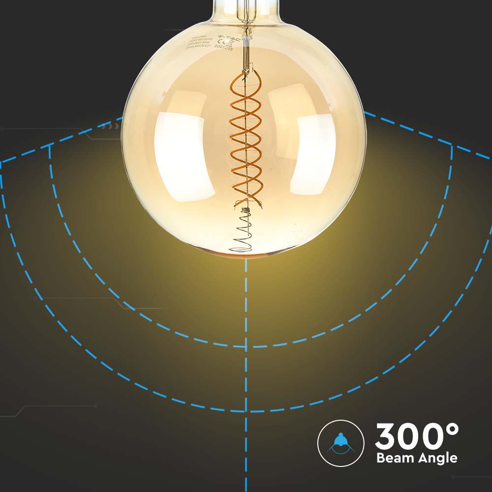 8W G200 Żarówka LED Filament / Barwa:1800K / Ściemniana / Trzonek:E27