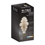 8W Żarówka dekoracyjna LED S200 / Klosz: Bursztynowy / Barwa:1800K / Ściemniana / Trzonek:E27
