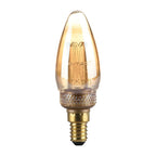 2W Żarówka LED Filament - ART / Klosz Bursztynowy / Barwa:1800K / Trzonek:E14