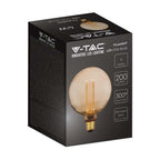4W G125 Żarówka LED Filament / Klosz Bursztynowy / Barwa:1800K / Trzonek:E27