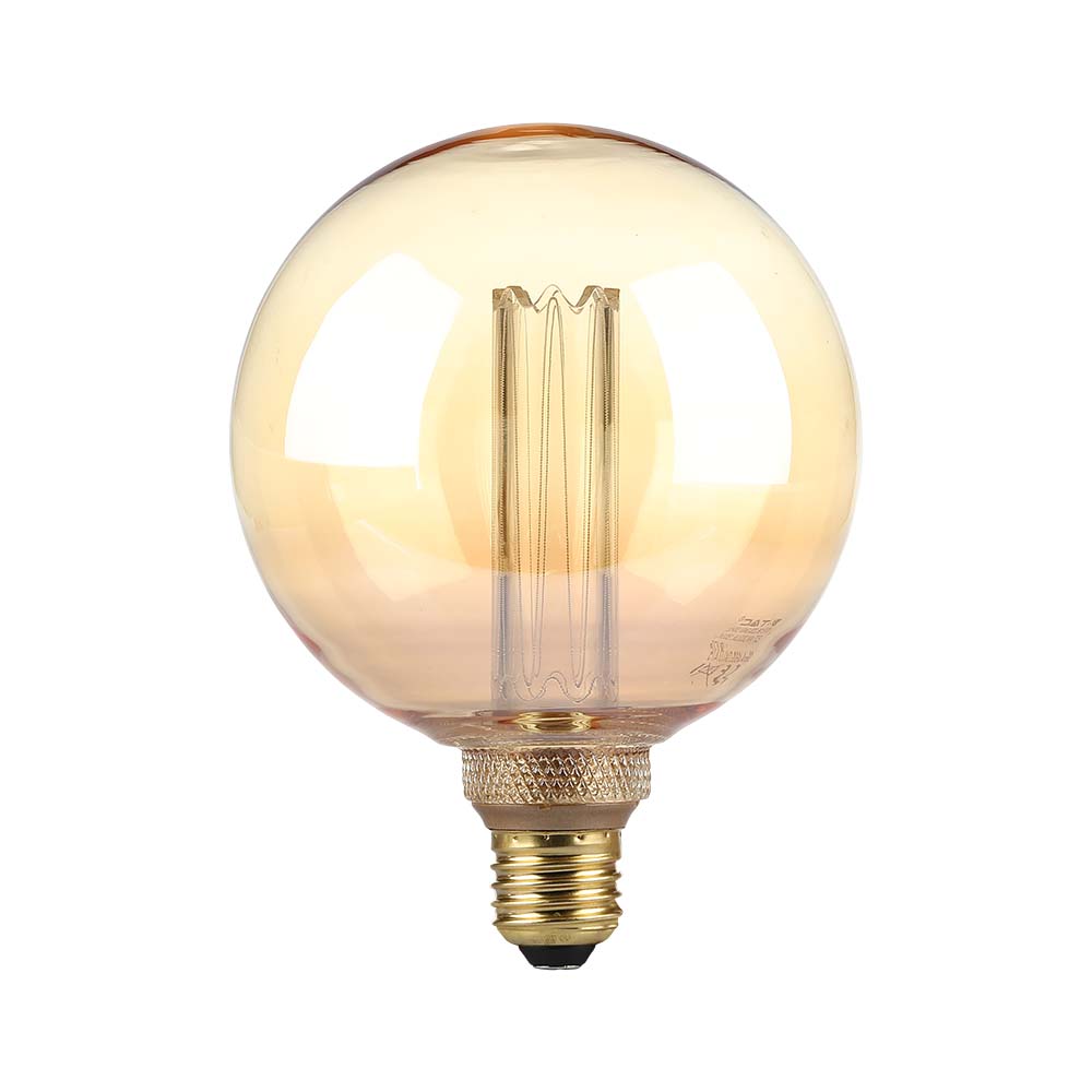 4W G125 Żarówka LED Filament / Klosz Bursztynowy / Barwa:1800K / Trzonek:E27