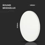 5W Kinkiet okrągły LED / Podświetlenie tył / CHIP BRIDGELUX / Barwa:3000K / Biały