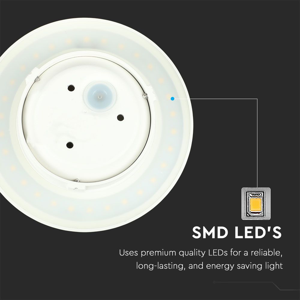 8W Kinkiet okrągły LED / CHIP BRIDGELUX / Barwa:4000K / Biały