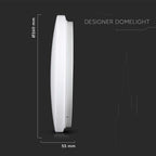 12W Plafon LED DOME / Średnica: 230 / Klosz: Mleczny / Barwa:3w1