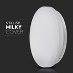 12W Plafon LED DOME / Średnica: 230 / Klosz: Mleczny / Barwa:3w1