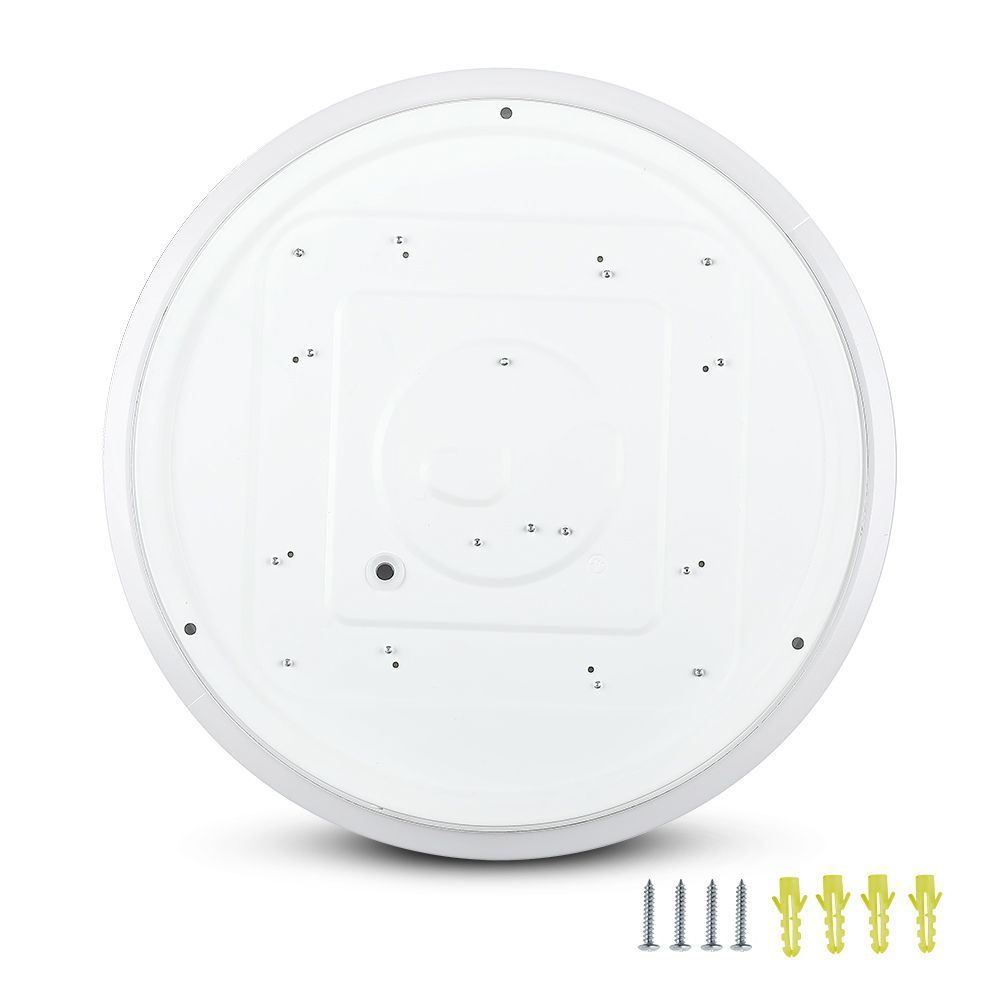12W Plafon LED DOME / Średnica: 230 / Klosz: Mleczny / Barwa:3w1