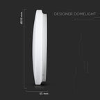 18W Plafon LED DOME / Średnica: 300 / Klosz: Mleczny / Barwa:3w1
