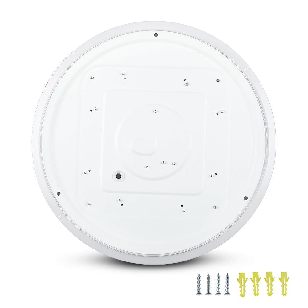 18W Plafon LED DOME / Średnica: 300 / Klosz: Mleczny / Barwa:3w1