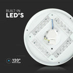 24W Plafon LED DOME / Średnica: 350 / Klosz: Mleczny / Barwa:3w1