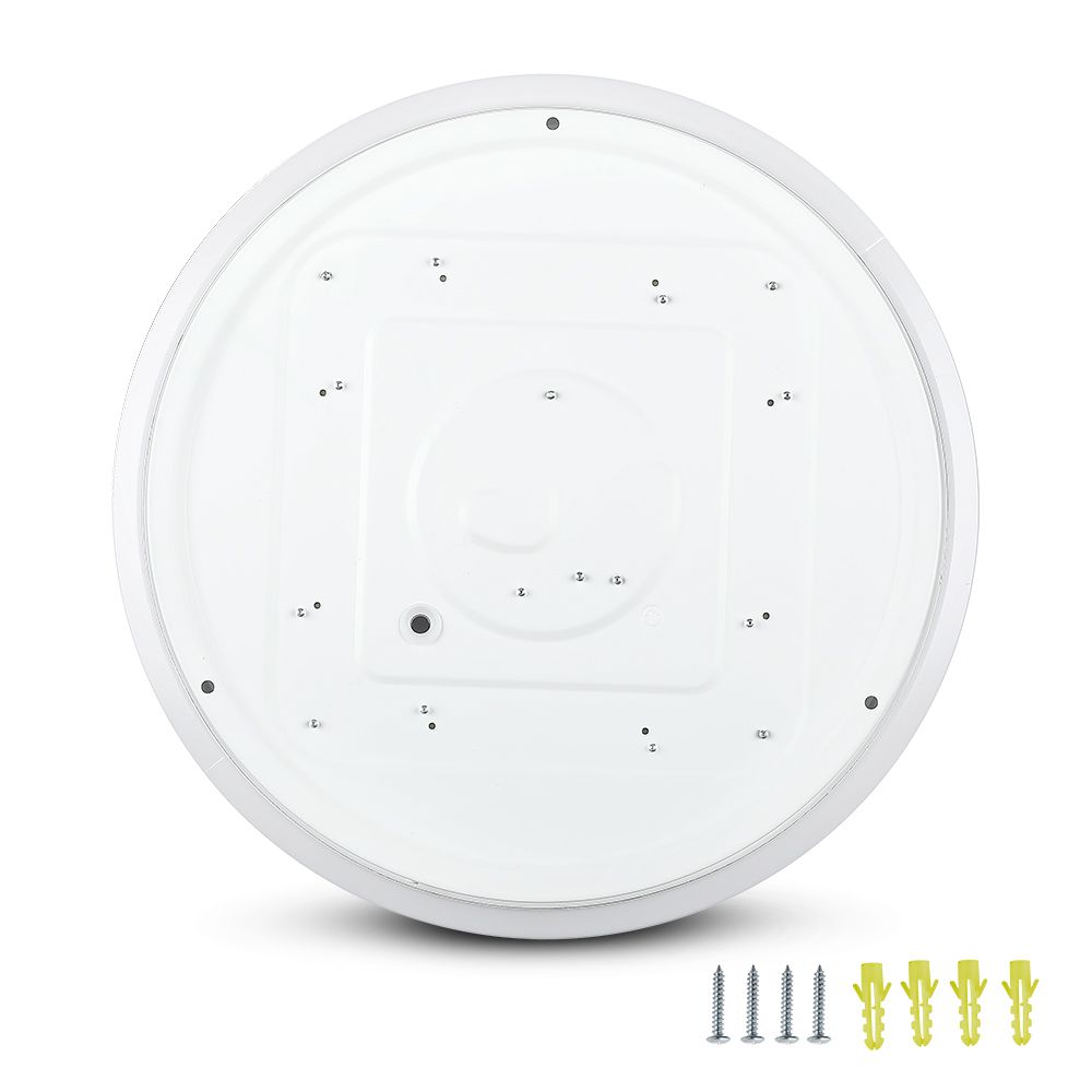 24W Plafon LED DOME / Średnica: 350 / Klosz: Mleczny / Barwa:3w1