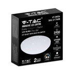 36W Plafon LED DOME / Średnica: 450 / Klosz: Efekt gwiazdek / Barwa:3w1
