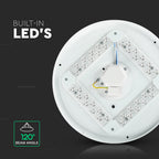 36W Plafon LED DOME / Średnica: 450 / Klosz: Efekt gwiazdek / Barwa:3w1