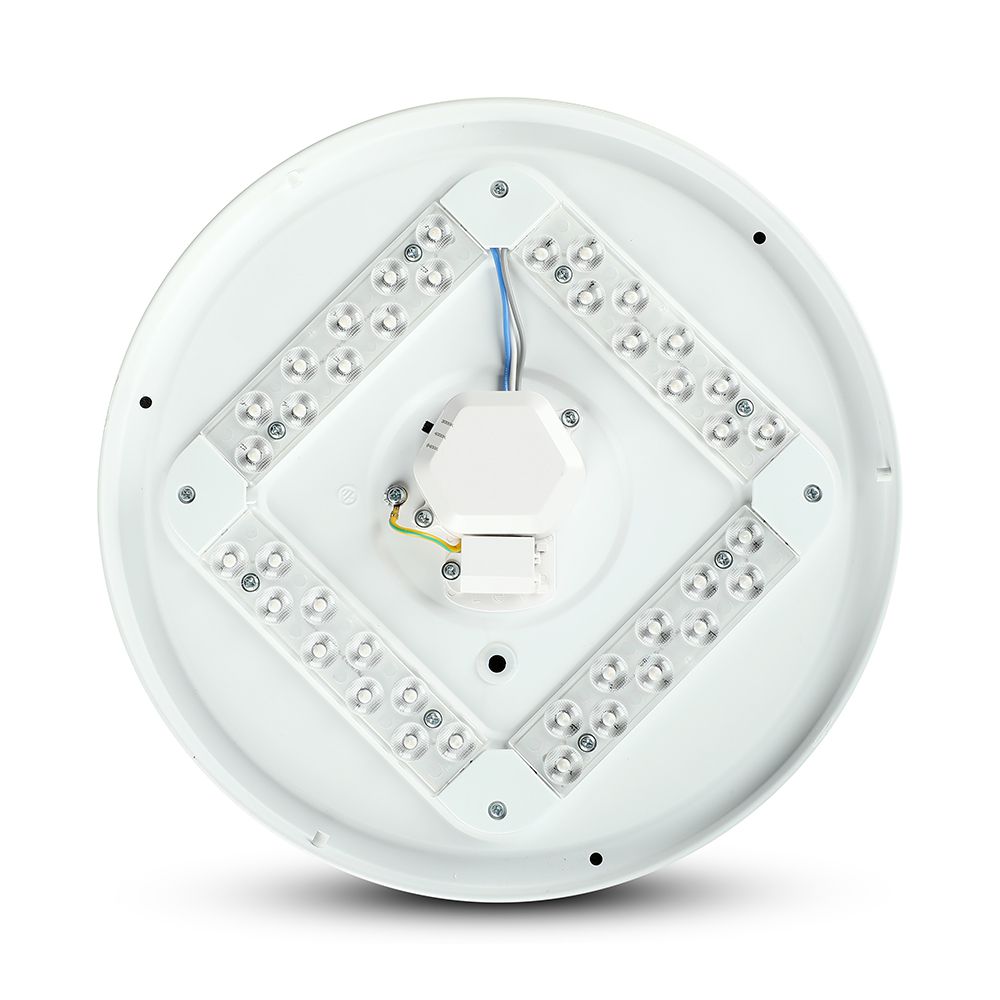 36W Plafon LED DOME / Średnica: 450 / Klosz: Mleczny / Barwa:3w1