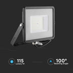 50W Naświetlacz LED SMD / Chip SAMSUNG / Barwa:4000K / Obudowa: Czarna / Wydajność: 115lm/w