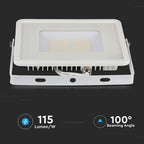 50W Naświetlacz LED SMD / Chip SAMSUNG / Barwa:4000K / Obudowa: Biała / Wydajność: 115lm/w