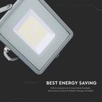 50W Naświetlacz LED SMD / Chip SAMSUNG / Barwa:4000K / Obudowa: Szara / Wydajność: 115lm/w