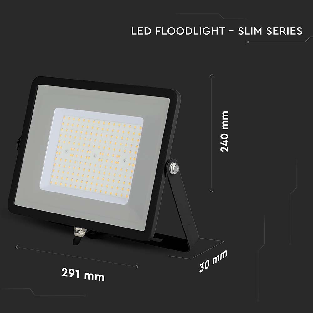 100W Naświetlacz LED SMD / Chip SAMSUNG / Barwa:6400K / Obudowa: Czarna / Wydajność: 115lm/w