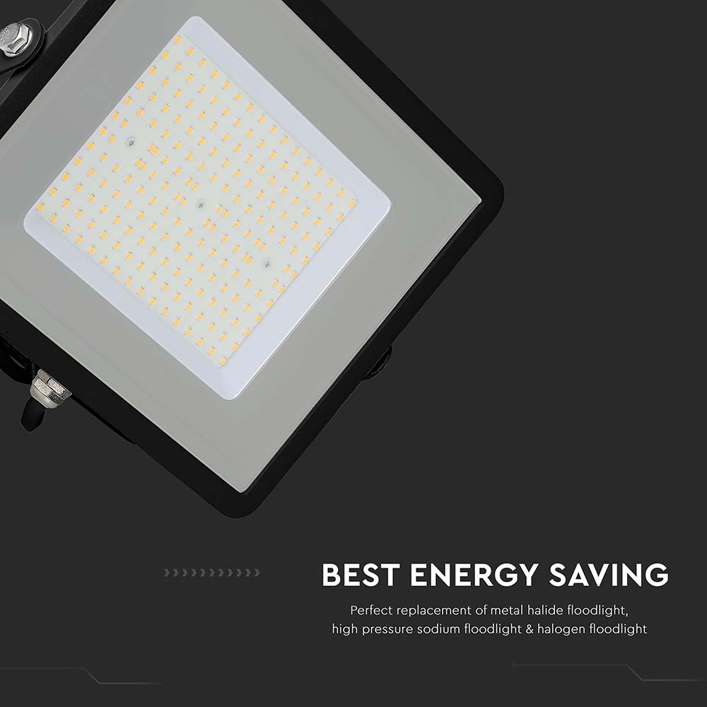 100W Naświetlacz LED SMD / Chip SAMSUNG / Barwa:6400K / Obudowa: Czarna / Wydajność: 115lm/w