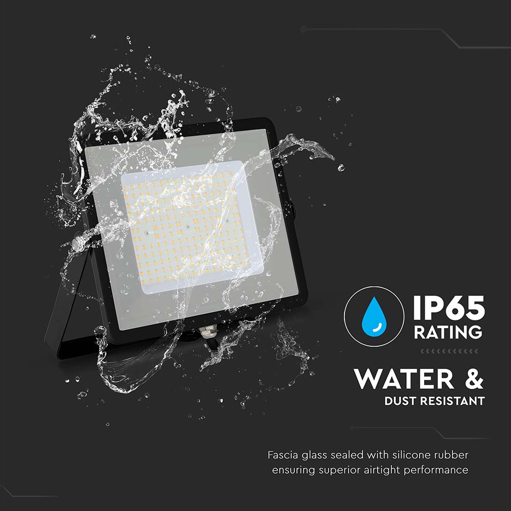 100W Naświetlacz LED SMD / Chip SAMSUNG / Barwa:6400K / Obudowa: Czarna / Wydajność: 115lm/w