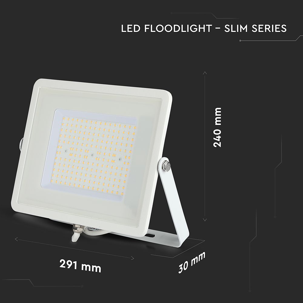 100W Naświetlacz LED SMD / Chip SAMSUNG / Barwa:4000K / Obudowa: Biała / Wydajność: 115lm/w